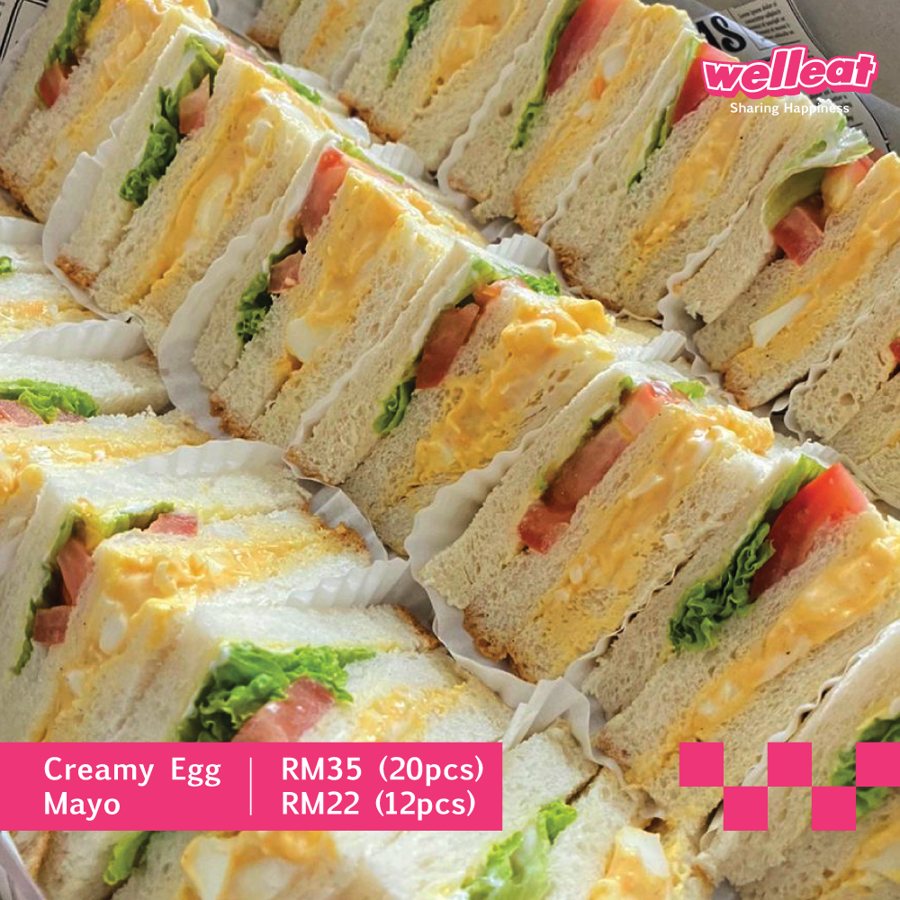 Creamy Egg Mayo sandwich platter